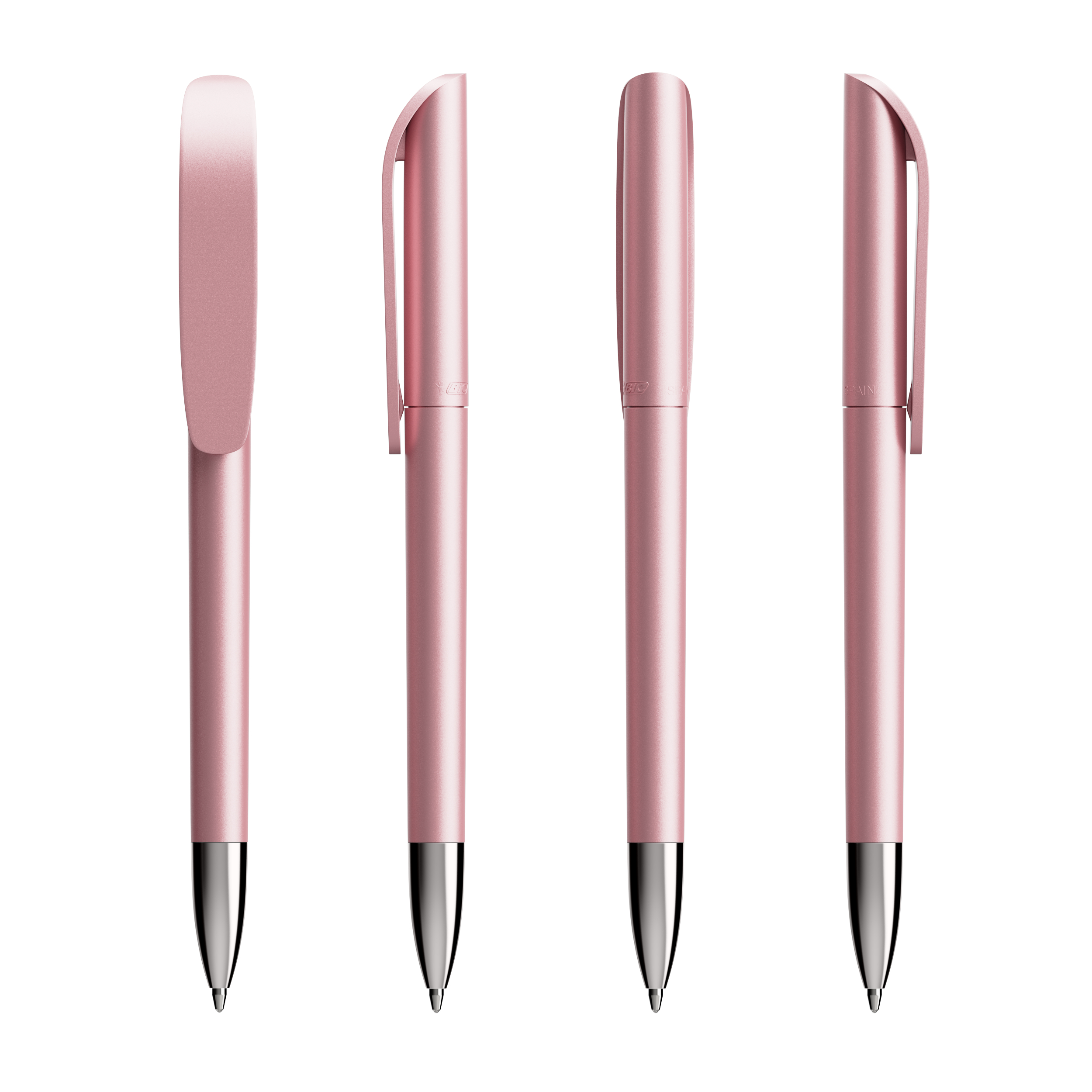 Stylo publicitaire BIC® Super Clip Glacé Advance Glacée rose